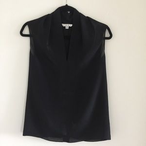 Cabi Black Silk Blend Sleeveless Blouse Style 979